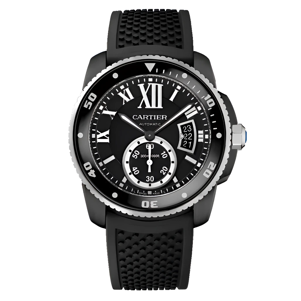 99新 Cartier/卡地亚 卡利博/WSCA0006/42mmADLC碳镀层黑武士男表
