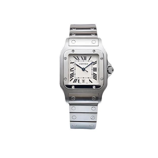 99新 Cartier/卡地亚  山度士小号钢带款W20060D6石英41.3x31.6mm