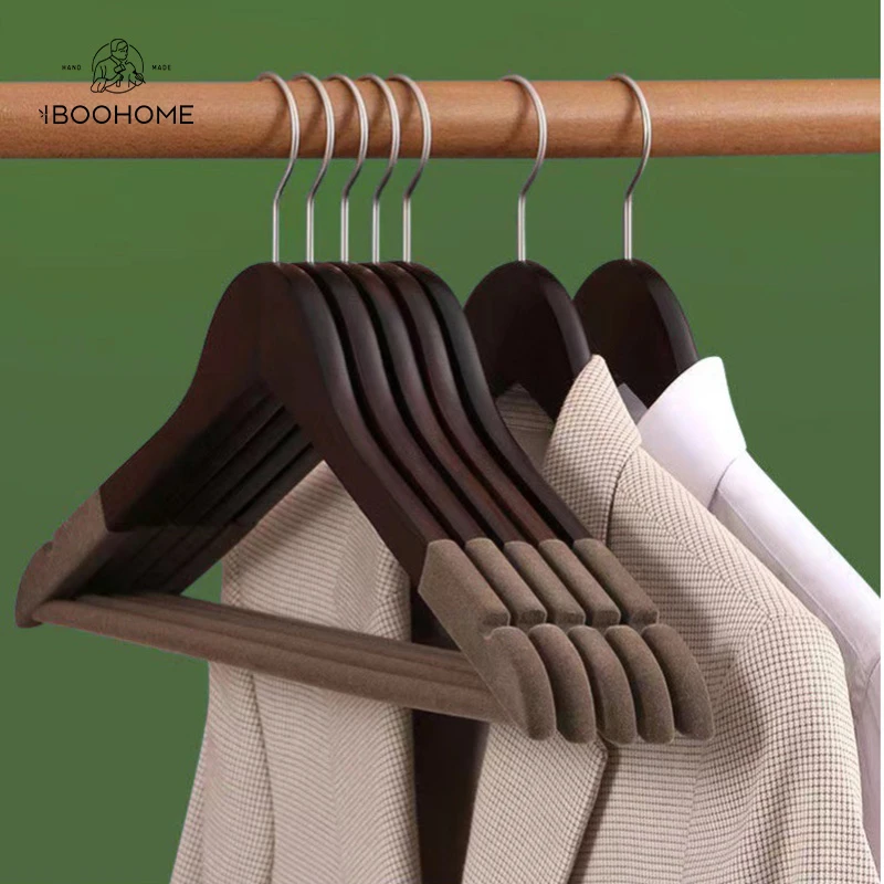 （10个装）实木植绒不勾丝衣架子功能实用无痕挂衣服/直播专用链接