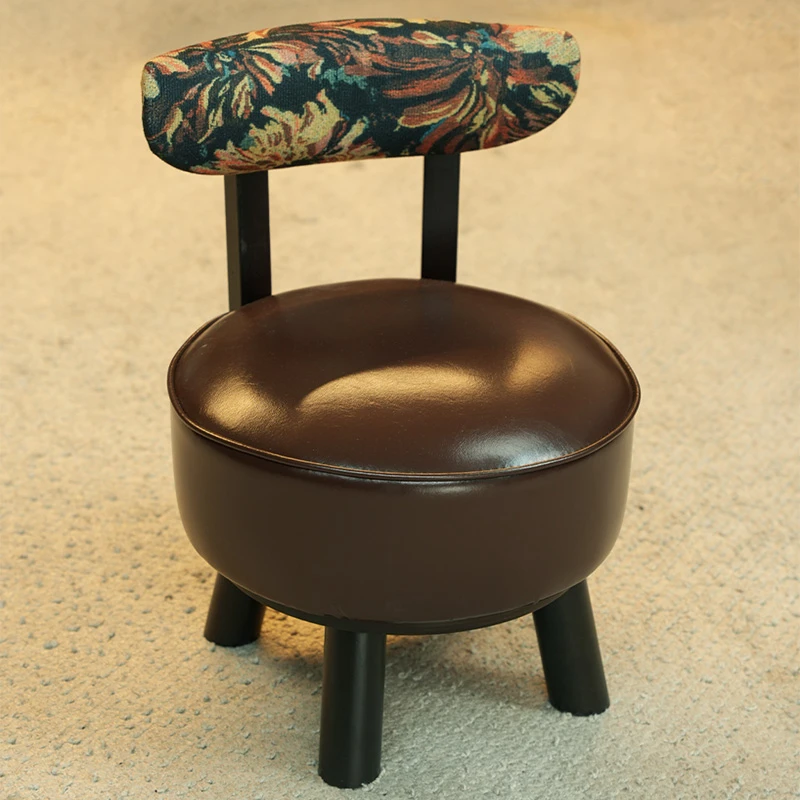 家用靠背转椅双杆花布单人沙发椅客厅家用主卧必备家具简约小矮凳