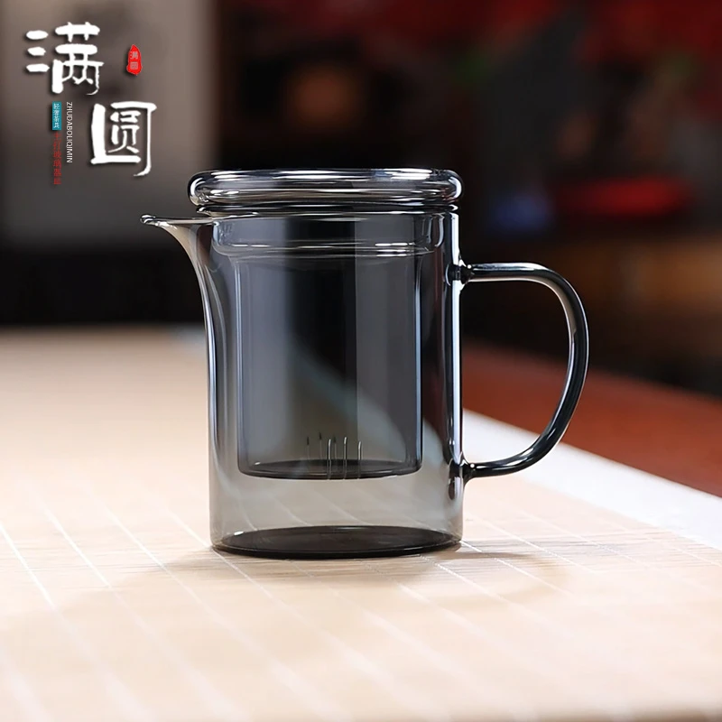 轻奢耐热玻璃加厚手工简约泡茶壶大容量高档家用防烫带盖茶壶茶具