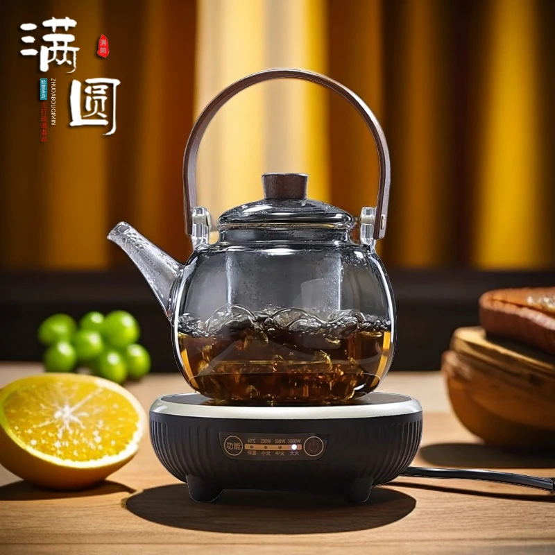 轻奢耐热加厚玻璃福韵提梁壶电陶炉高档家创意煮茶烧水壶功夫茶具