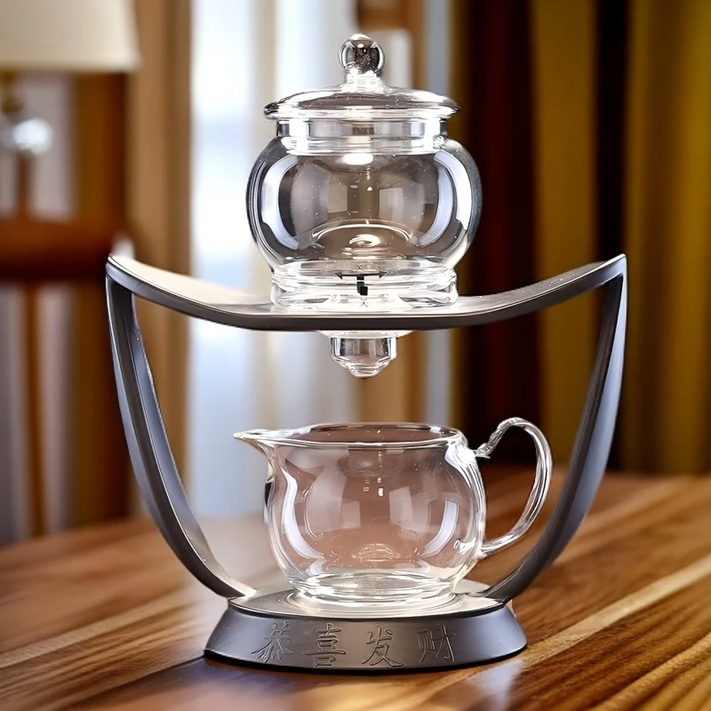 轻奢个性创意元宝懒人泡茶器半自动泡茶壶茶具高档家用泡茶器