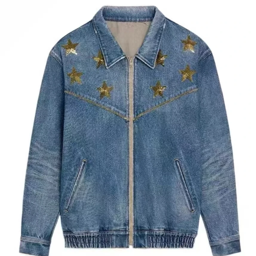 星星蓝色牛仔衣（G116）