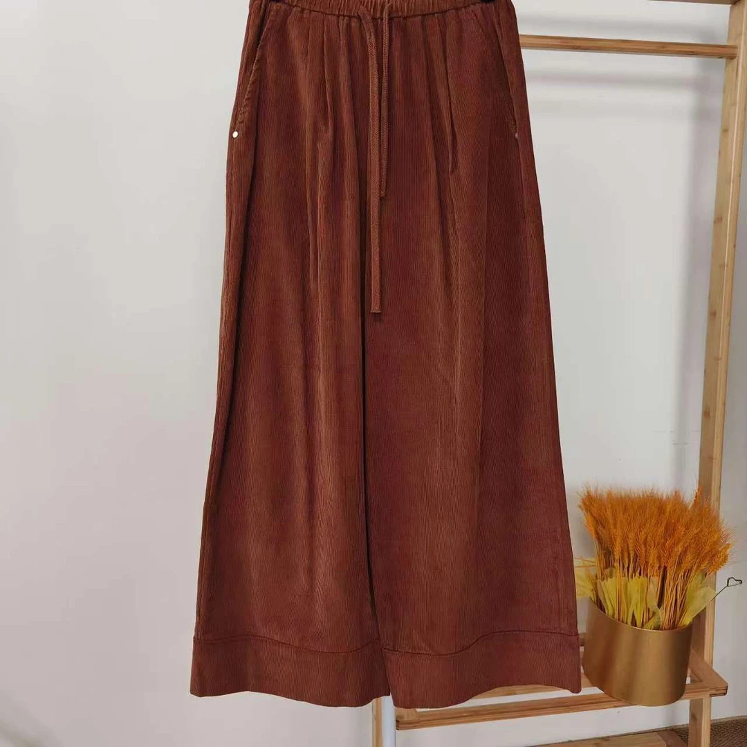 时尚百搭松紧腰直筒阔腿休闲裤 N7LHK2112