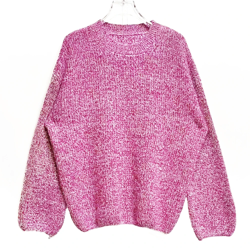 秋冬新款时尚宽松甜美圆领毛衣女N7JXZ3456