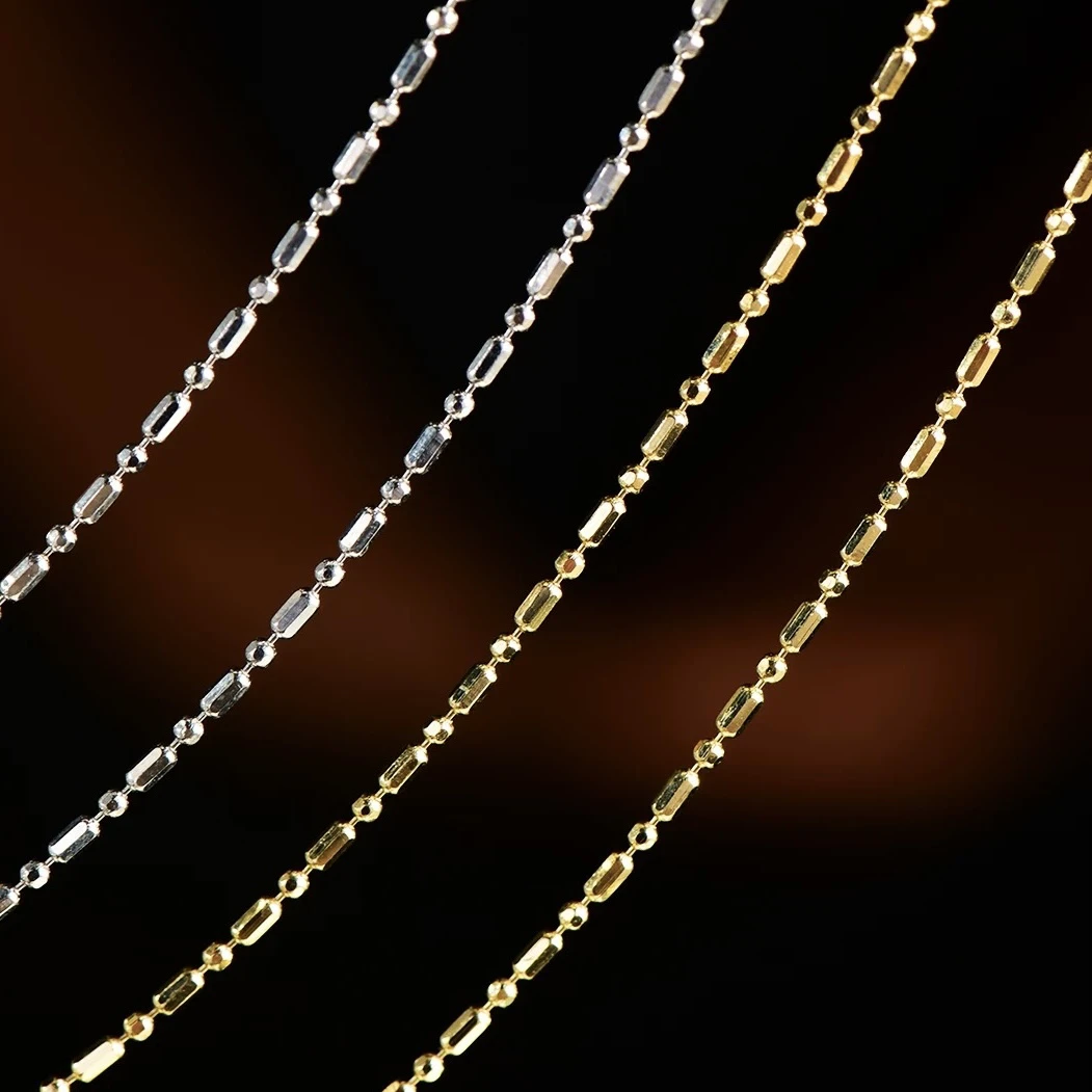 18K金八角竹节珠链精致时尚 多样性发货发其一 (克重多退少补)