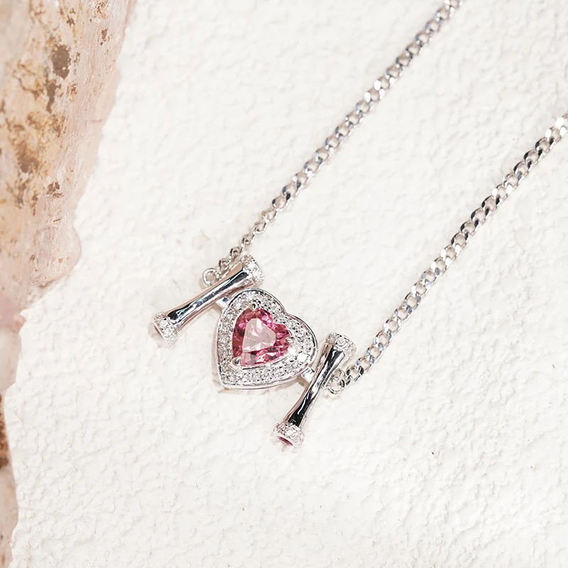 18k金碧玺“守护”爱心套链BL5