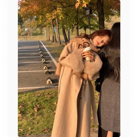 863冬季2024新款大衣外套女西装版气质高级感中长款外套气质大衣