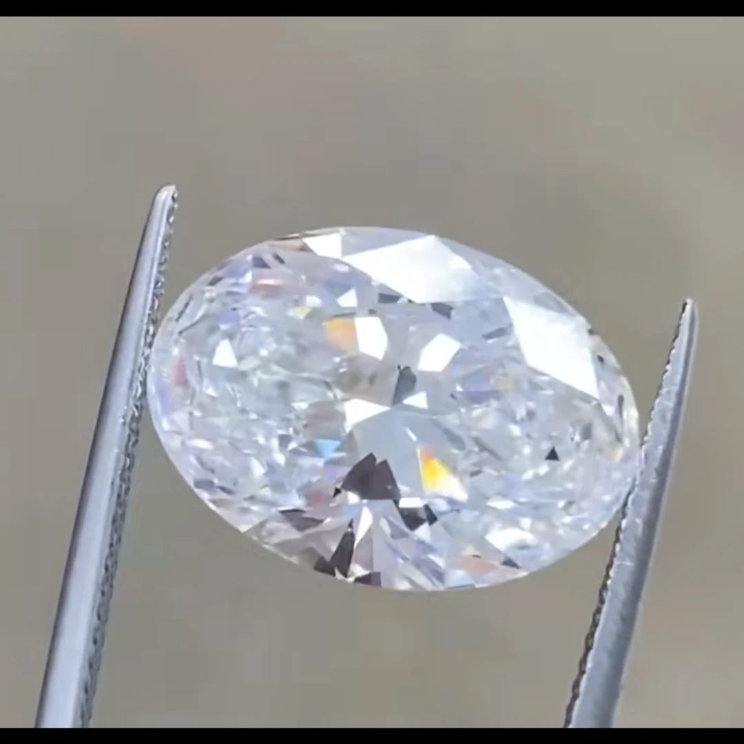 【合成/培育】实验室培育钻石4ct椭圆形腰码