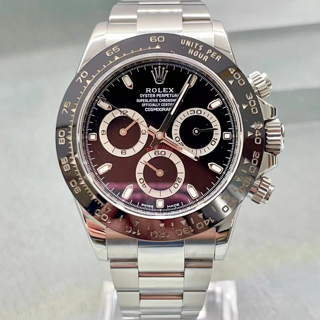 95新 Rolex/劳力士 18年全套宇宙计型迪通拿黑熊猫机械腕表116500