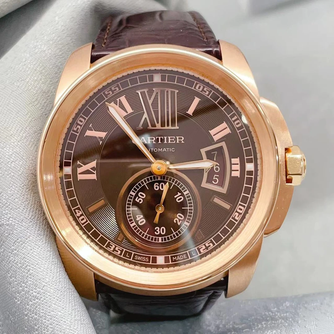 95新 Cartier/卡地亚 卡利博系列42表径自动机械腕表W7100007