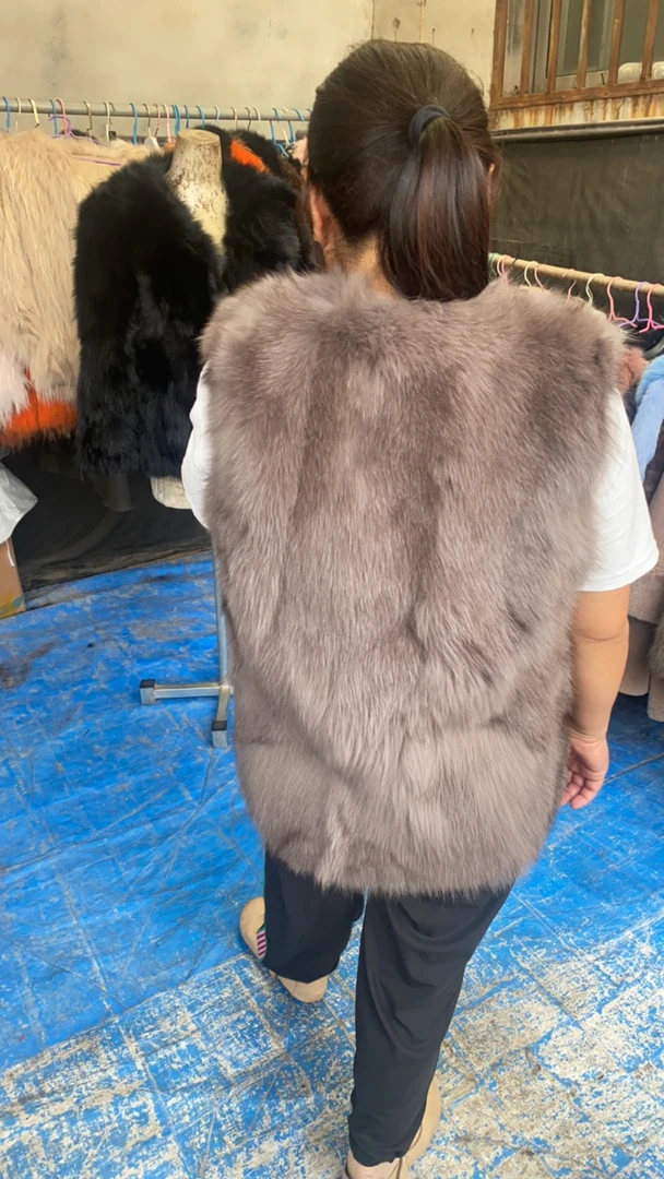 狐狸整副毛马甲2025新款