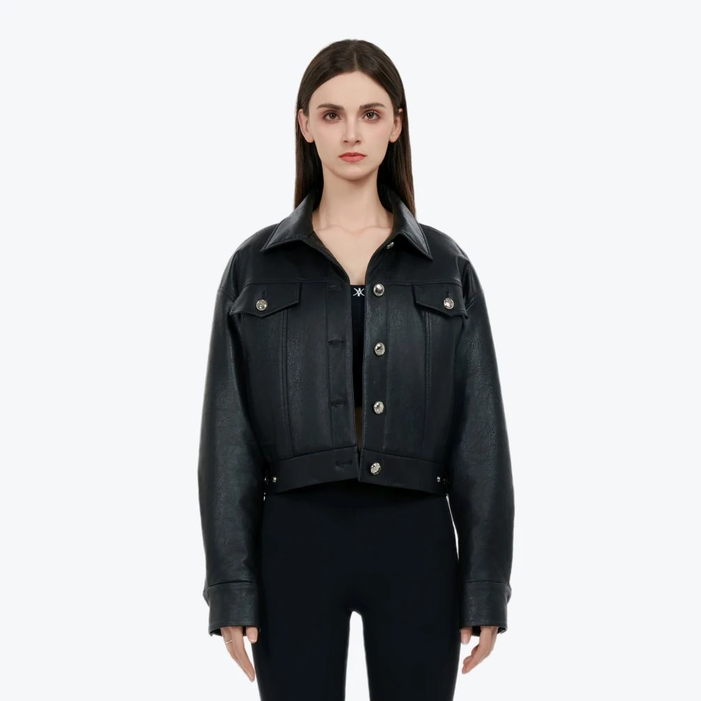 YASTIANO设计师款PU飞行员夹克