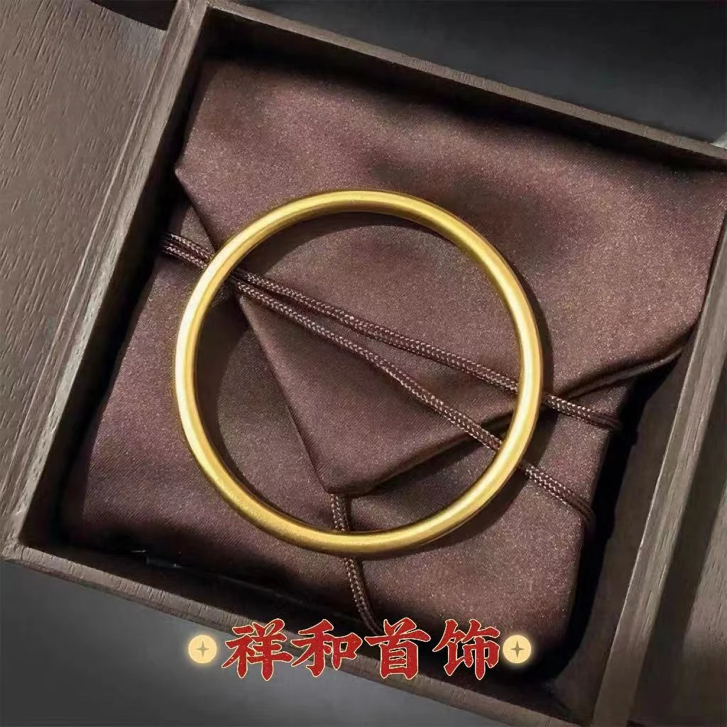 古法素圈手镯经典百搭五金女孩首饰