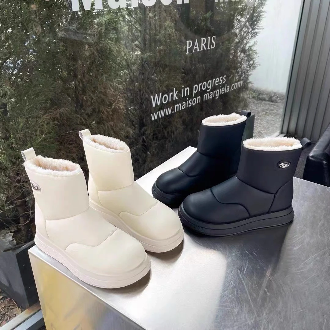 新疆【3厘米】雪地靴女靴子2024年新款冬季厚底短筒加绒靴子2665