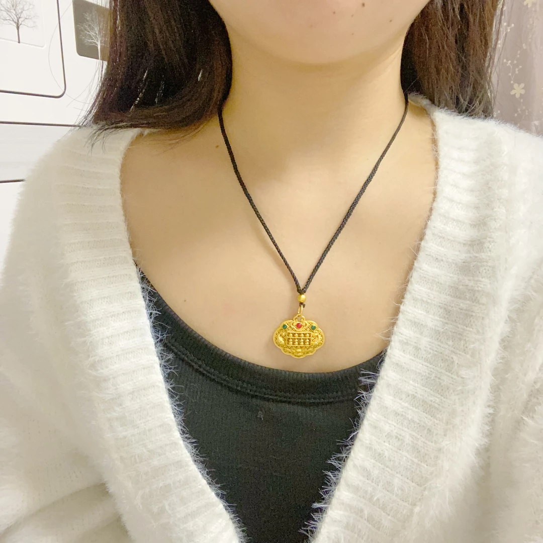 合金项链 合金吊坠 【高精工如意算盘锁】