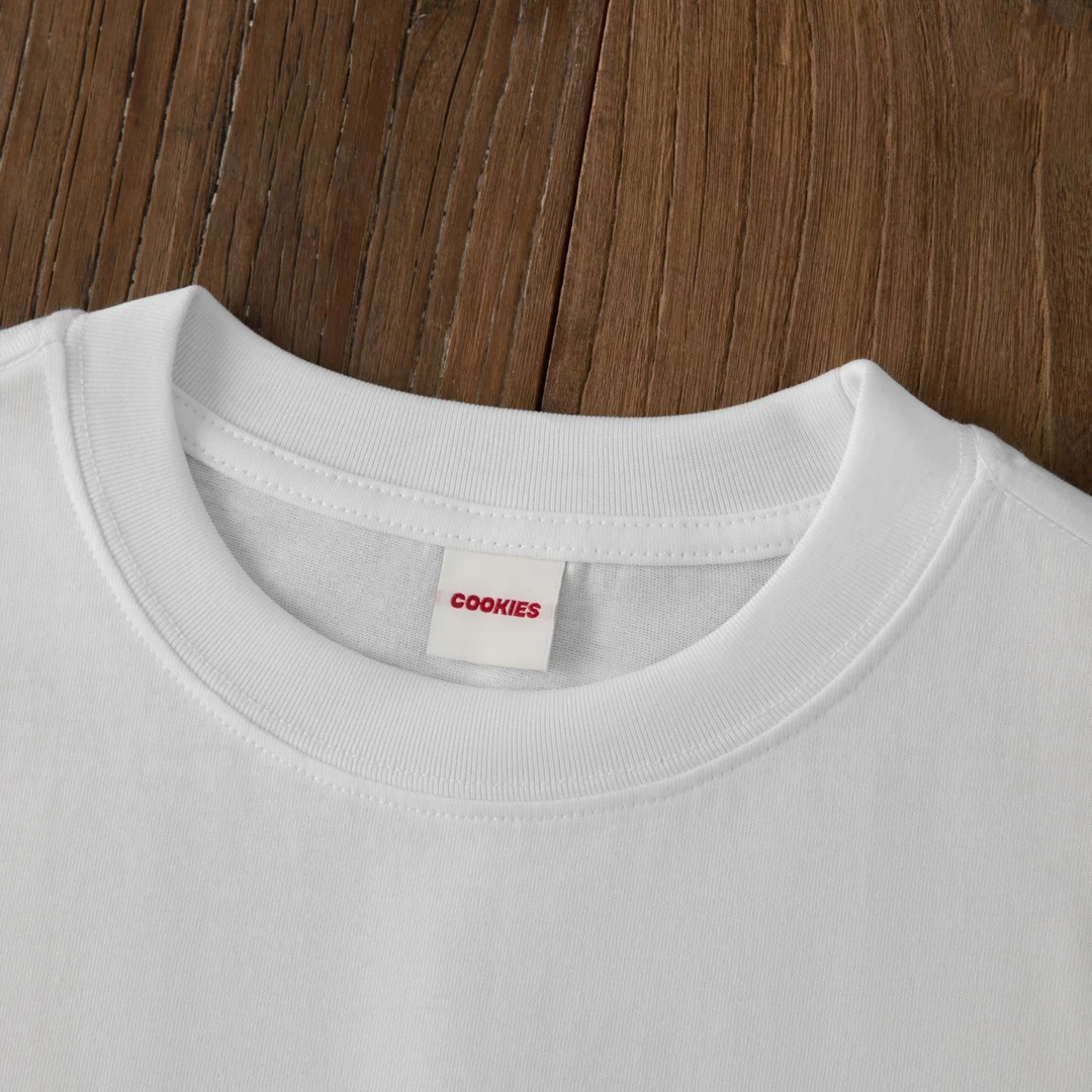 Cookies 夏凉感薄款215g纯白基础纯棉透气打底运动T恤男女款