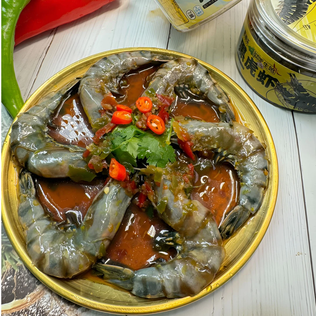 生呛黑虎虾 营养丰富