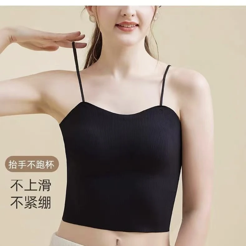 【名角服饰】美背无钢圈一体式防走光吊带背心