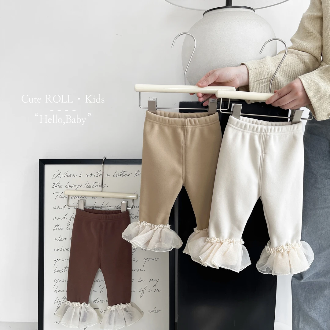 K24D82女童加绒打底裤秋冬季外穿加厚一体绒保暖洋气宝宝冬装裤子