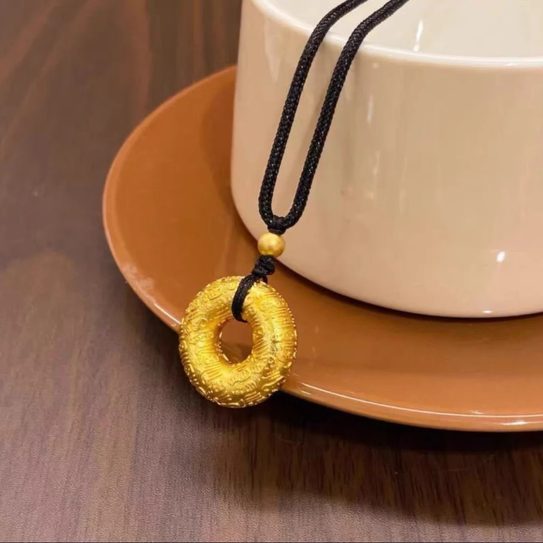 铜合金吊坠 【轻奢高定】时尚古法手工经典复古百福平安扣