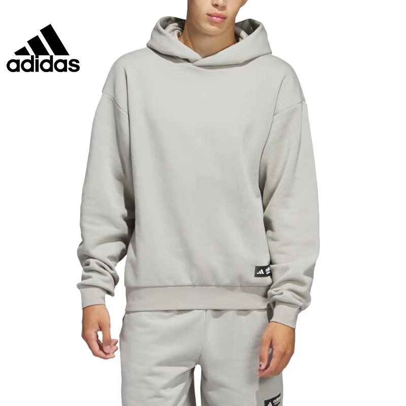 adidas 阿迪达斯男子运动休闲宽松圆领连帽长袖卫衣套头衫IC2440