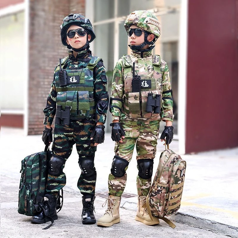 六一儿童迷彩服套装特种兵男童玩具装备生日礼物儿童迷彩服秋冬款