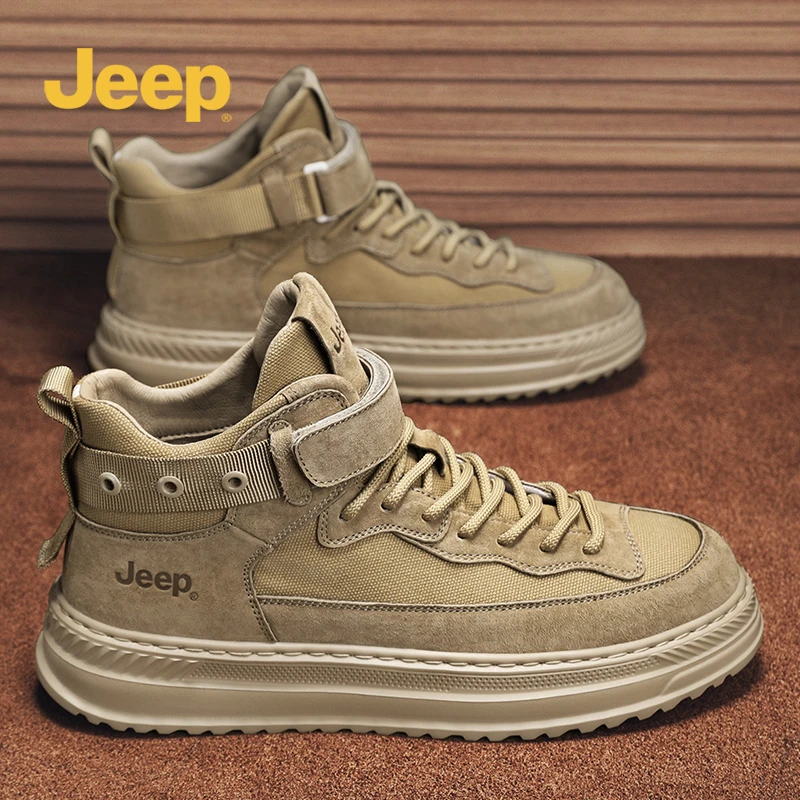 JEEP/吉普吉普2023秋冬中帮马丁靴男士工装靴户外防滑耐磨休闲鞋