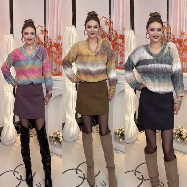 ADLA新款半身裙两件套显瘦半身裙休闲显气质休闲半身裙+毛衣