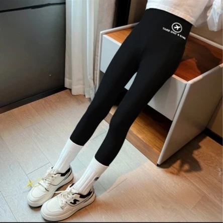 女童春秋新款紧身打底裤2024儿童打底薄款洋气修身外穿显瘦鲨鱼裤