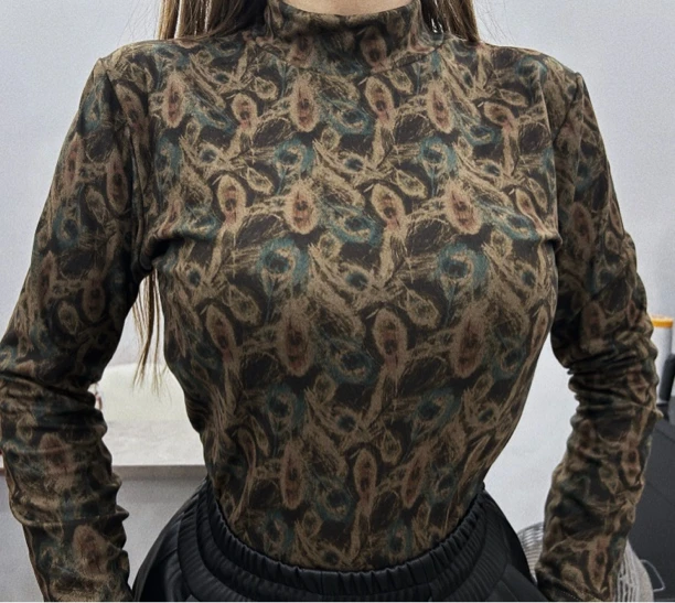 半高领双面加大保暖速热洋气上衣