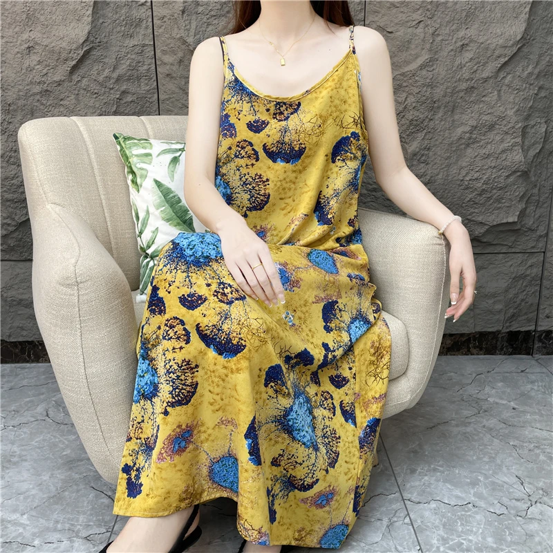 【摩登女郎】碎花女装连衣裙时尚法式宽松气质吊带连衣裙女