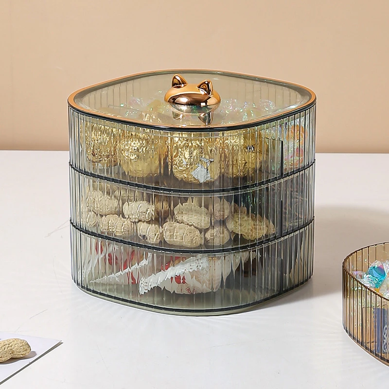 轻奢水果盘家用客厅茶几糖果盘分格坚果干果收纳盒茶点零食摆放盘