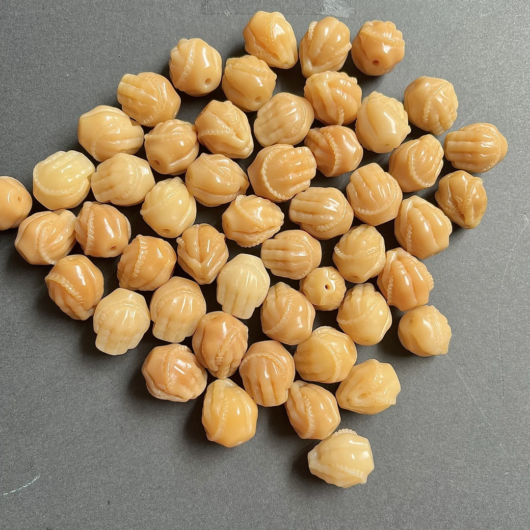 佛手配饰菩提根雕刻风化白色渐变手串配饰手串背云108吊坠DIY佛珠