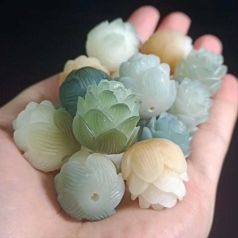 菩提根雕刻精品五层大莲花手串配饰手持背云热卖佛珠文玩手机挂件