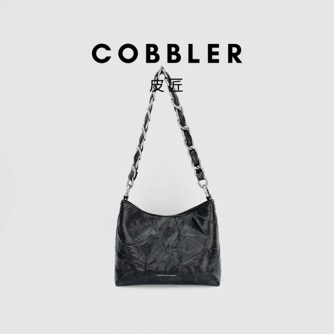 【皮先生】轻奢风86208腋下包单肩斜挎小众褶皱柔软通勤时尚女包包