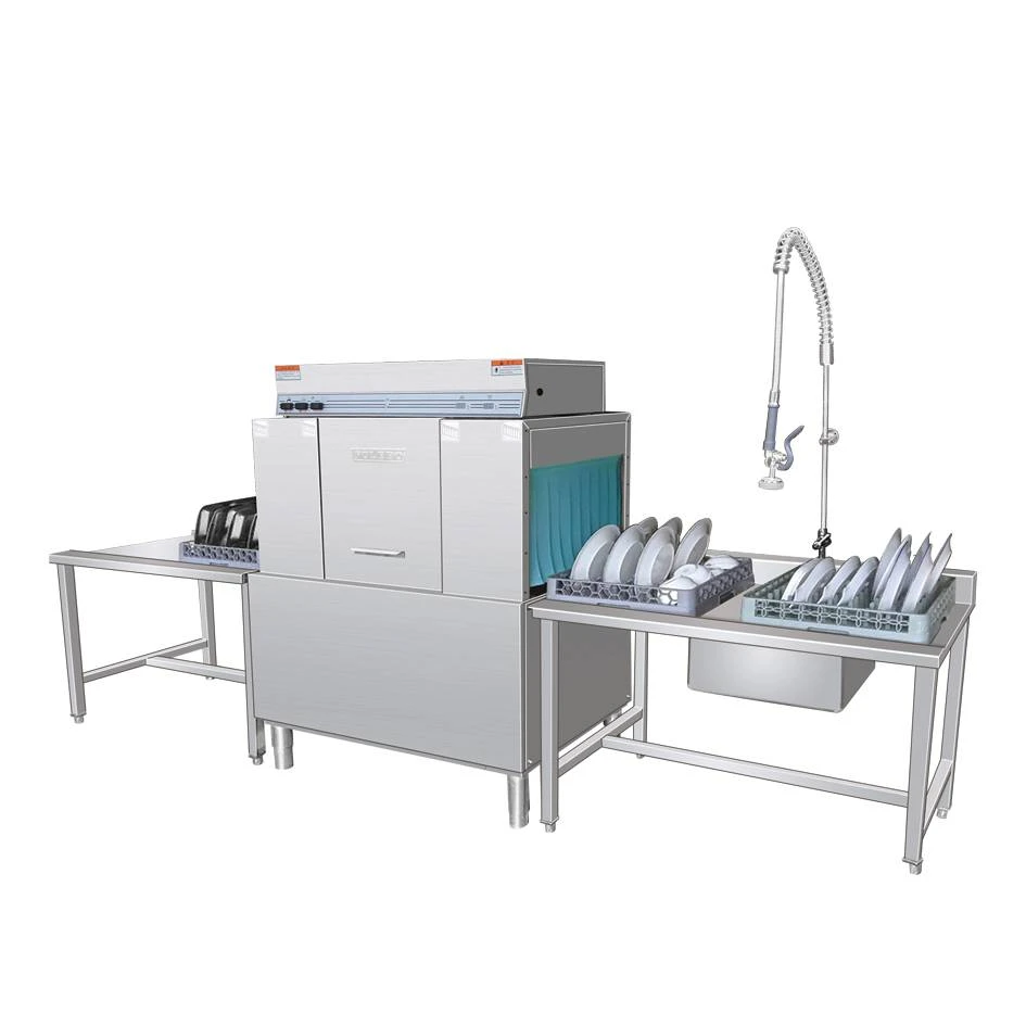 食堂洗碗机全自动蓝传通道式商用刷碗机蓝传通道式洗碗机一体机
