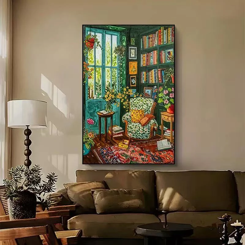 高级感客厅画马蒂斯美式客厅沙发背景墙装饰画玄关走廊80120