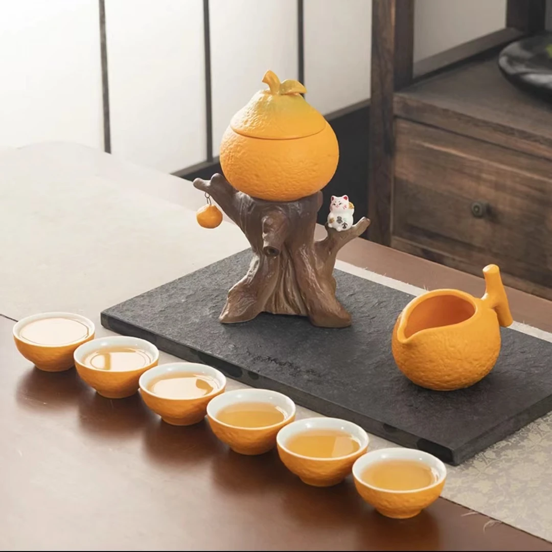 创意大吉大利懒人自动茶具套装泡茶器礼盒装家用高档商务伴手礼