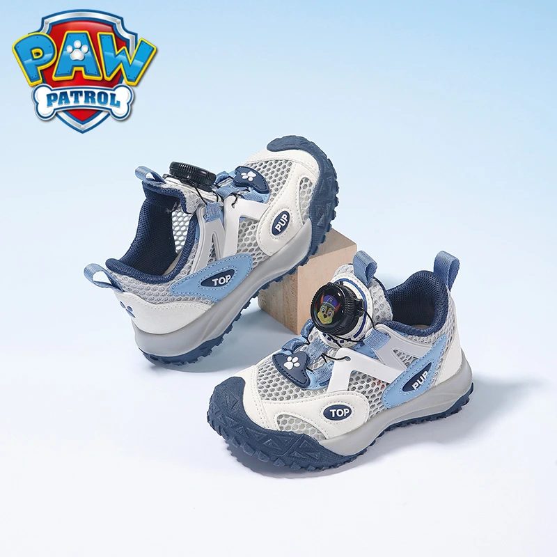 汪汪队男童鞋子单网透气2025新款儿童镂空防滑软底户外运动鞋小童