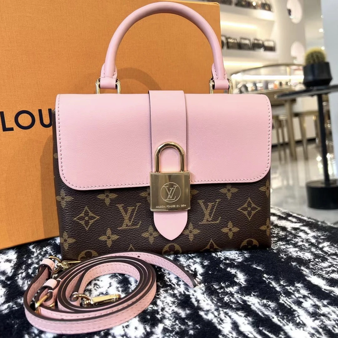 99新 LouisVuitton/路易威登 lock bb锁头包