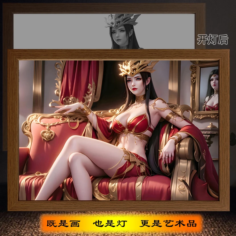 斗破苍穹周边灯光画萧炎美杜莎女王云韵床头小夜灯小夜灯摆件礼物