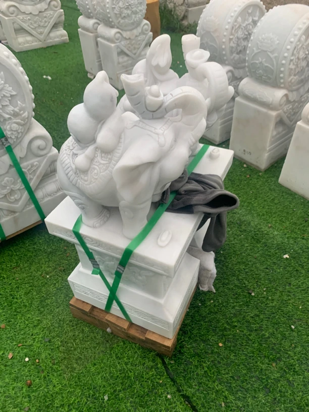 汉白玉60象抱鼓包邮到家，不管卸车