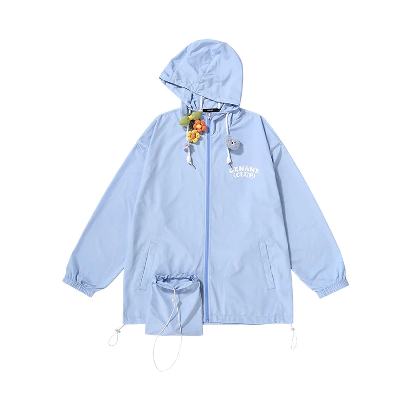 GENANX闪电潮牌UPF50+可拆挂饰连帽防紫外线防晒衣 JS829