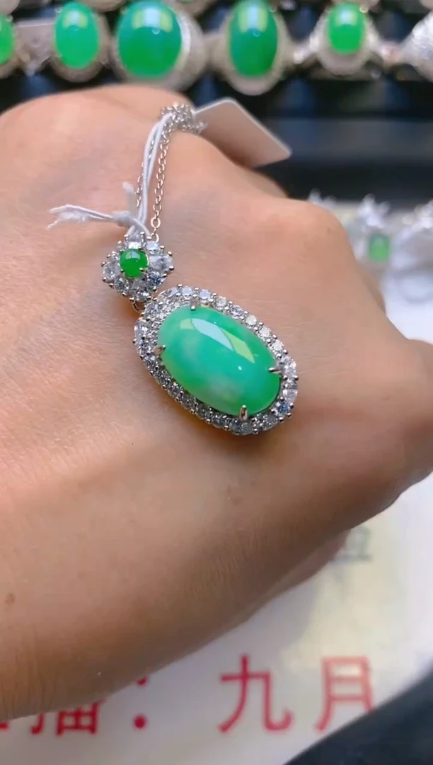 【闪购商品】翡翠戒指银S925镶嵌天然A货翡翠