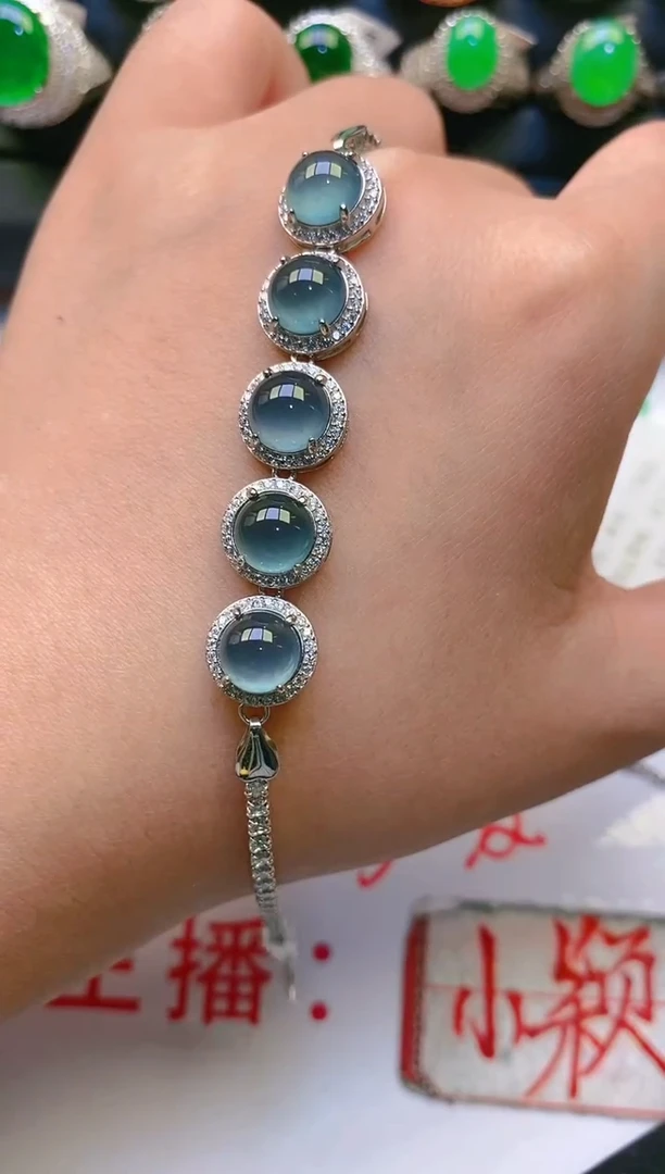 【闪购商品】翡翠戒指银S925镶嵌天然A货翡翠