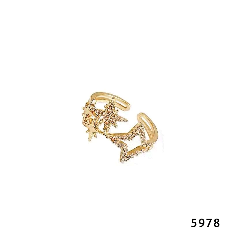 铜合金戒指 5978-气质轻奢时尚百搭简约戒指小众ins