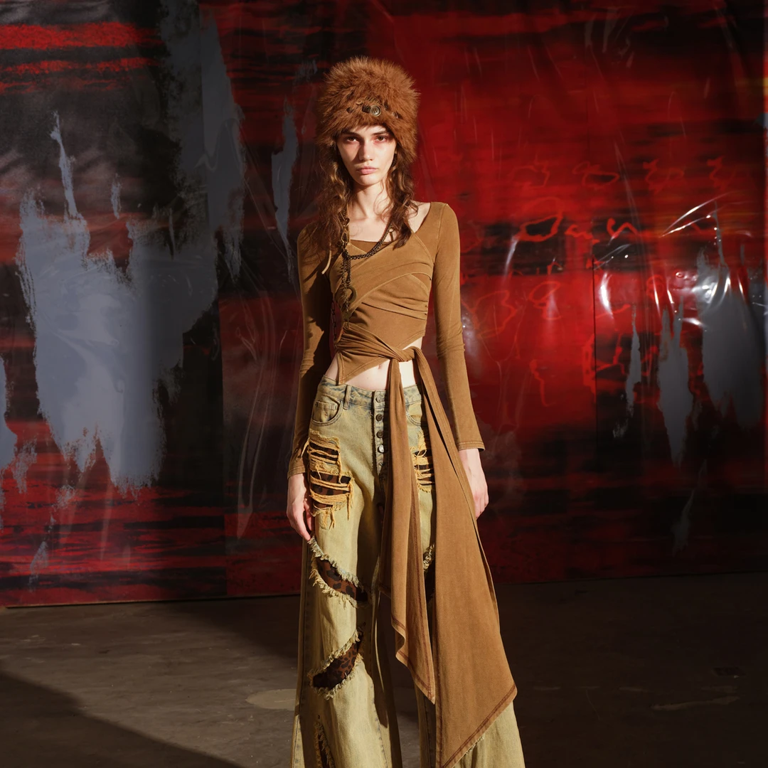 NN-NORTH NODE “破格的鸣响”洗水做旧设计感上衣