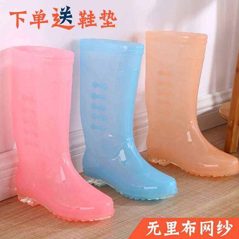 女款2023新款爆款加棉可拆水靴水鞋雨鞋雨靴高筒防滑耐磨夏雨季